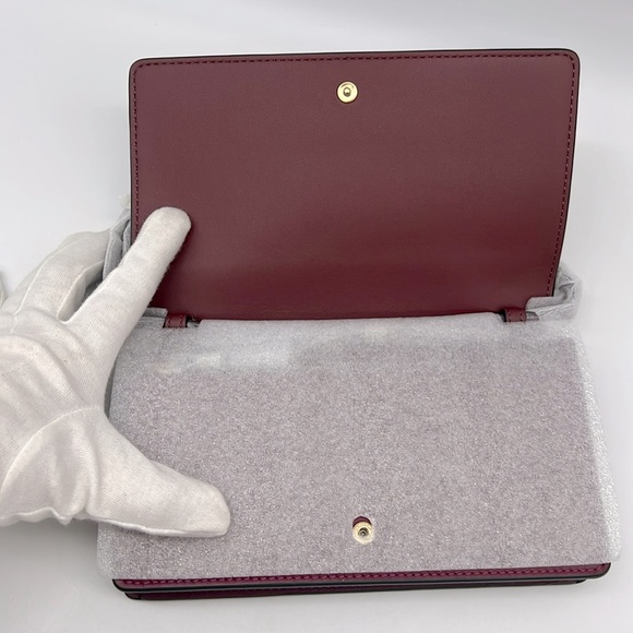 Coach Anna Foldover Clutch Crossbody Signature Canvas Horse And Carriage Print - Picture 8 of 16